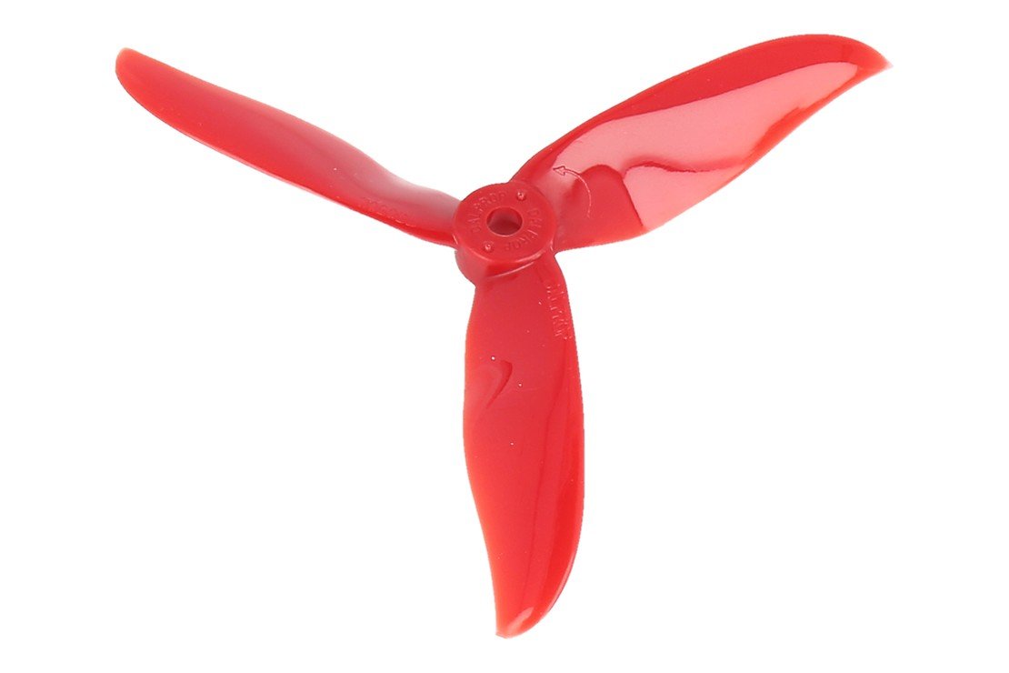 DAL T5050 Cyclone 3 Blatt Propeller Crystal Rot 2xCW 2xCCW 5 Zoll - Thumbnail 2