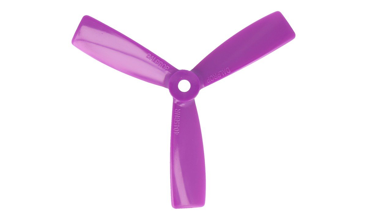 DAL T4045BN 3 Blatt Propeller Bullnose Lila 2xCW 2xCCW 4 Zoll - Thumbnail 2
