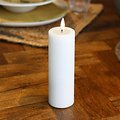 Deluxe Homeart LED candle real wax remote controlled 5x15 cm white - Thumbnail 2