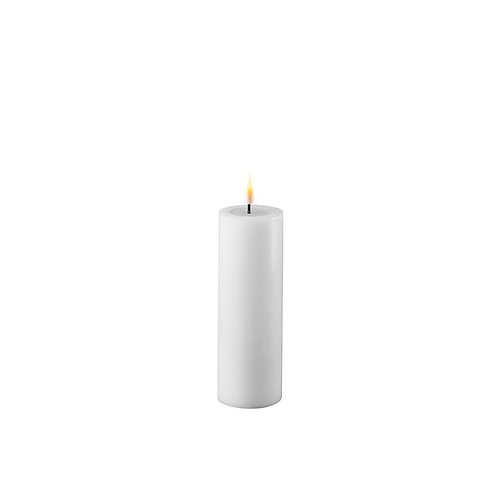 Deluxe Homeart LED Kerze Echtwachs fernbedienbar 5x15 cm weiß