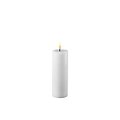 Deluxe Homeart LED candle real wax remote controlled 5x15 cm white