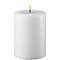 Deluxe Homeart Candela LED in vera cera telecomandata 7,5x12,5 cm bianco