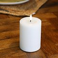 Deluxe Homeart LED candle real wax remote controlled 7,5x10 cm white - Thumbnail 2