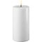 Deluxe Homeart Candela LED in vera cera telecomandata 7,5x12,5 cm bianco