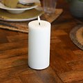 Deluxe Homeart LED candle real wax remote controlled 7,5x15 cm white - Thumbnail 2