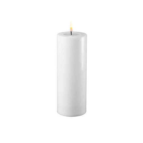 Deluxe Homeart LED Kerze Echtwachs fernbedienbar 7,5x20 cm weiß