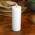 Deluxe Homeart LED candle real wax remote controlled 7,5x20 cm white - Thumbnail 2