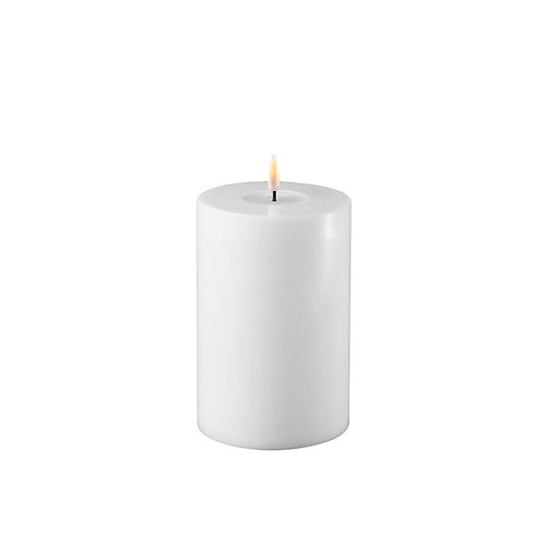 Deluxe Homeart LED Kerze Echtwachs fernbedienbar 10x15 cm weiß