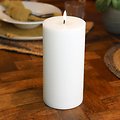 Deluxe Homeart LED candle real wax remote controlled 10x20 cm white - Thumbnail 2