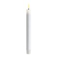 Deluxe Homeart LED stick candle real wax remote controlled set of 2 2.2x24 cm white