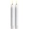 Deluxe Homeart LED Stabkerze Echtwachs fernbedienbar 2er Set 2,2x15 cm weiß