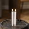 Deluxe Homeart LED candela a bastoncino in vera cera telecomandata set di 2 2,2x15 cm bianco