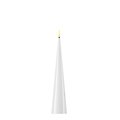 Deluxe Homeart LED taper candle real wax remote controlled 5x20 cm white