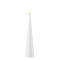 Deluxe Homeart LED taper candle real wax remote controlled 5x28 cm white