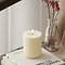 Deluxe Homeart LED Kerze Echtwachs fernbedienbar 8x10 cm gerillt creme