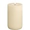 Candela LED Deluxe Homeart in vera cera telecomandata 7,5x10 cm crema scanalata