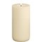 Candela LED Deluxe Homeart in vera cera telecomandata 7,5x10 cm crema scanalata