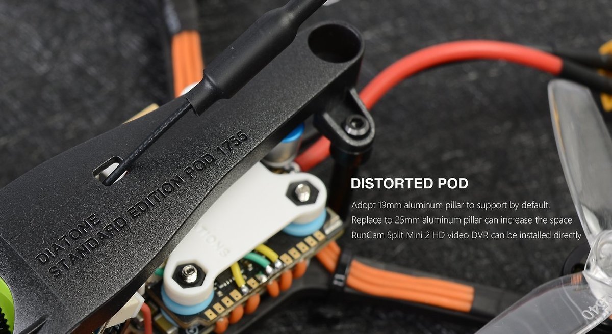 Diatone 2019 GT-R349 3 Inch 3-4S TBS Unify Race Copter Drohne Edition - Thumbnail 7