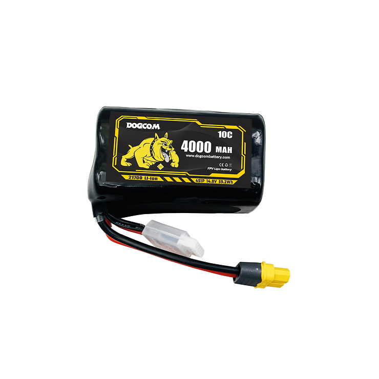 Dogcom Batterie 4000mAh 14,8V 4S1P 10C Li-ion Akku XT60 Plug - Thumbnail 1