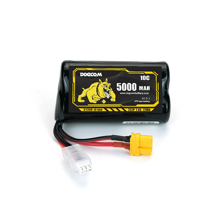 Dogcom Batterie 5000mAh 7,4V 2S1P 2C Li-ion Akku XT60 Plug - Thumbnail 1