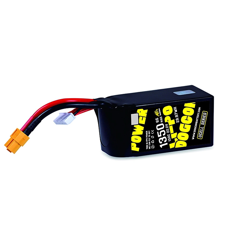 Dogcom Batterie 1350mAh 22.2V 6S 150C UCell LiPo Akku XT60 - Thumbnail 1