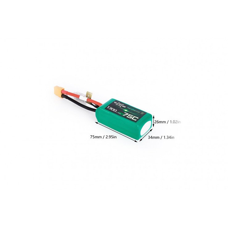 Acehe Batterie Lipo Akku 1300mAh 3S 75C XT60 Racing Serie - Thumbnail 1