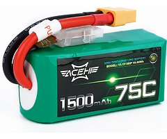 Acehe Battery Lipo Battery 1500mAh 3S 75C XT60 Racing Series