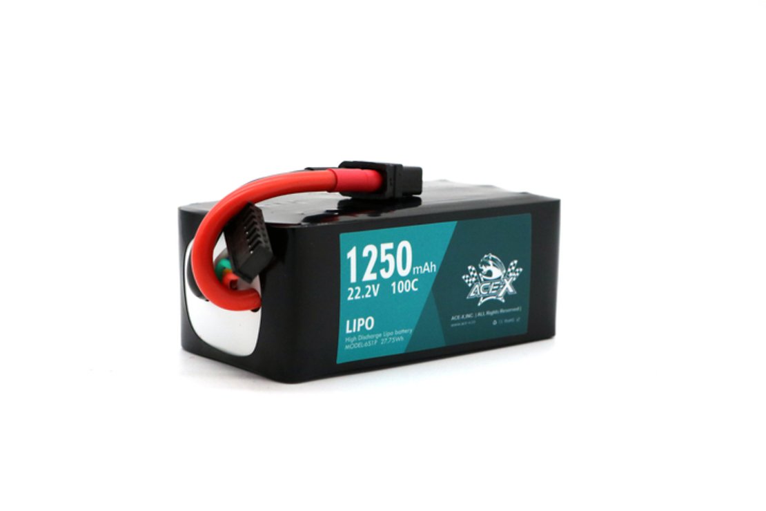 Batterie Acehe ACE-X LiPo 1250mAh 6S 100C - Pic 1