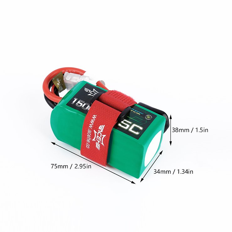 Acehe Batterie LiPo Akku 1500mAh 4S 75C - Thumbnail 3