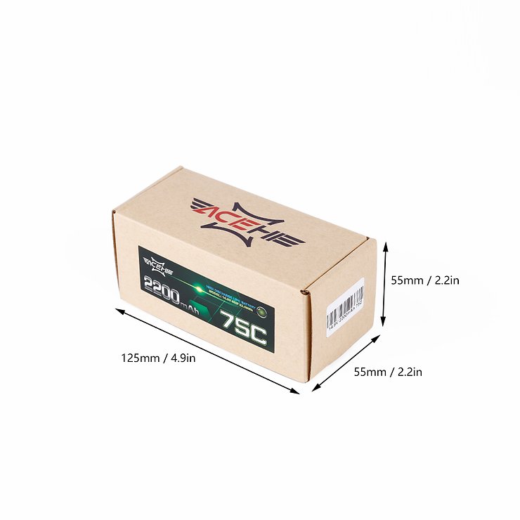 Acehe Batterie LiPo Akku 1300mAh 5S 75C - Thumbnail 2