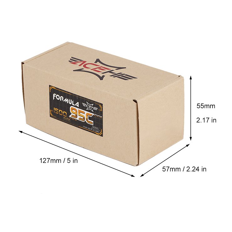 Acehe Battery LiPo Battery Formula 1500mAh 4S 95C - Thumbnail 3