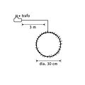 Luca Lighting Couronne LED Outdoor 108 LED blanc chaud 30cm métal noir - Thumbnail 4