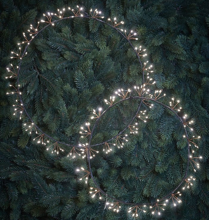 Luca Lighting LED wreath outdoor 108 LED warm white 30cm metal black - Thumbnail 2