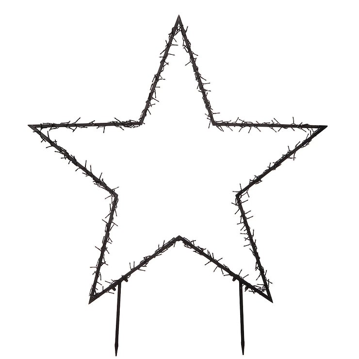 Luca Lighting LED Gartenstecker Leuchtstern 350 LED klassik weiß 121x135cm schwarz außen - Thumbnail 2