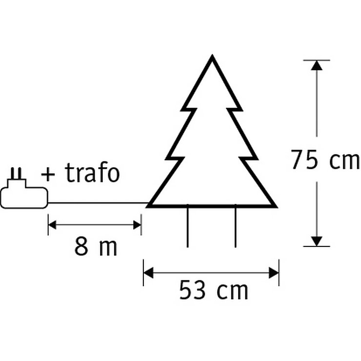Luca Lighting Luminous Fir Outdoor 175 LED classic white 53x75cm garden plug - Thumbnail 3