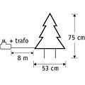 Luca Lighting LED Gartenstecker Tanne 175 LED klassisch weiß 75 cm schwarz - Thumbnail 3