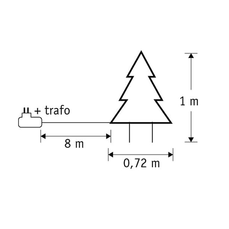 Luca Lighting Luminous Fir Outdoor 225 LED classic white 72x100cm garden plug - Thumbnail 2