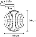 Luca Lighting LED-Kugel 260 LED warmweiß 40 cm schwarz - Thumbnail 4