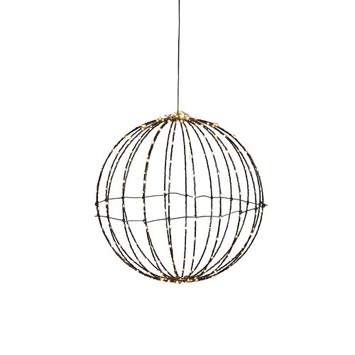 Luca Lighting LED-Kugel 260 LED warmweiß 40 cm schwarz