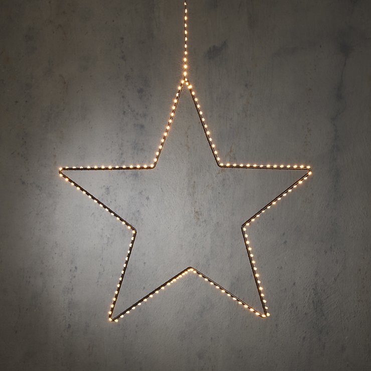 Edelman LED étoile lumineuse extérieure 58cm 180 LED blanc chaud - Pic 1