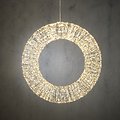 Luca Lighting LED-Kranz 4000 LED klassisch weiß außen 60 cm Metall silber