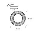 Luca Lighting LED-Kranz 6000 LED klassisch weiß 80cm Metall silber