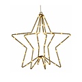 Luca Lighting LED stea 3D 60 LED alb cald de interior cu baterie 30 cm aur - Thumbnail 2