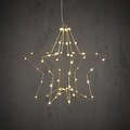 Luca Lighting LED star 3D 60 LED bianco caldo a batteria 30 cm oro