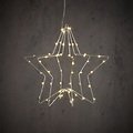 Luca Lighting LED star 3D 60 LED bianco caldo a batteria 30 cm argento