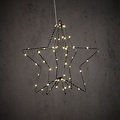Luca Lighting LED star 3D 60 LED bianco caldo a batteria 30 cm nero
