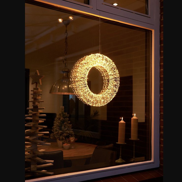 Luca Lighting Wieniec LED 2000 LED ciepły biały 45cm srebrny zewnętrzny - Thumbnail 2