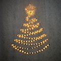 Luca Lighting LED Albero di Natale all'aperto 140 LED bianco caldo 150cm metallo nero