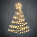 Luca Lighting LED Albero di Natale all'aperto 140 LED bianco classico 150cm metallo argento