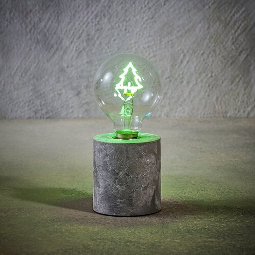 Luca Lighting Tischlampe Baum batteriebetrieben und Timer 18 cm grün